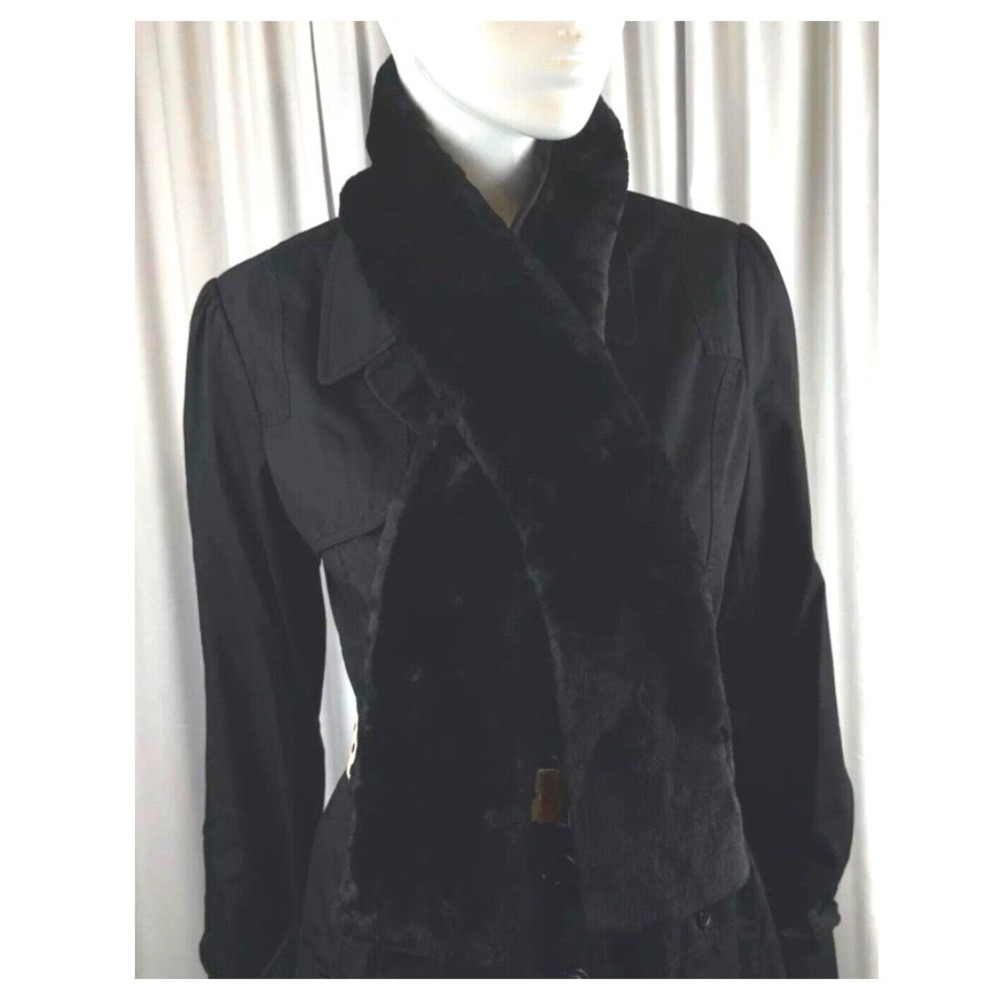 Ruyi Black Faux Fur Collar Scarf Stole Wrap Neck Warmer Winter Accessory 66-44 - Picture 2 of 11